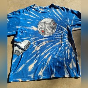 Hand acid washed rocket league t shirt